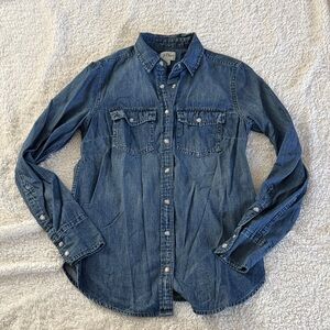 J. Crew Classic Blue Denim Shirt